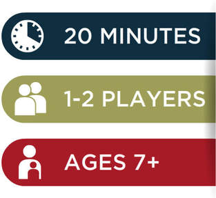 20 minute playing time for one or two players aged 7 and up.